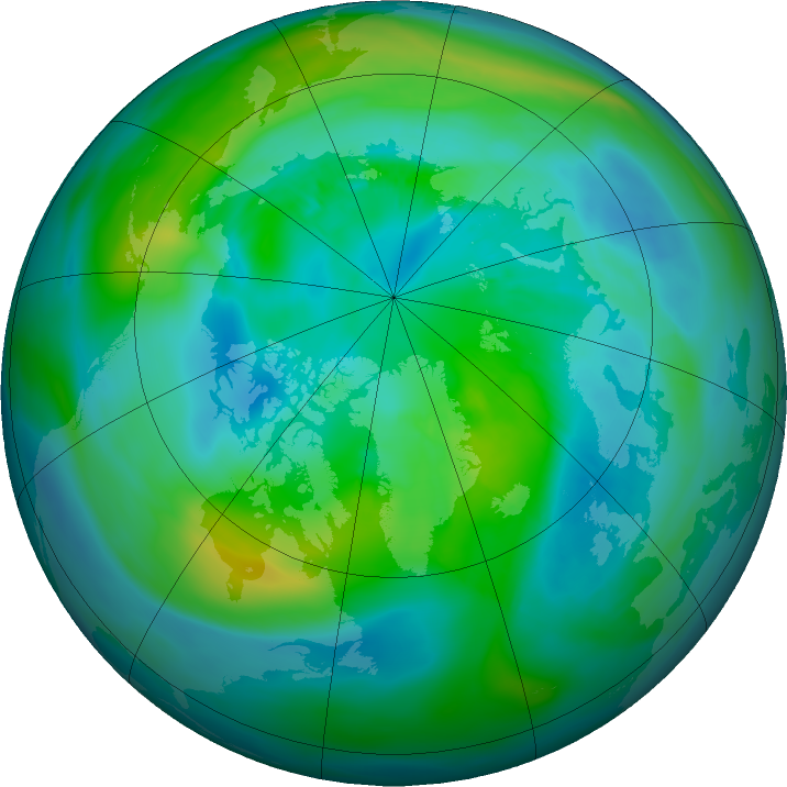 Arctic ozone map for 29 September 2015